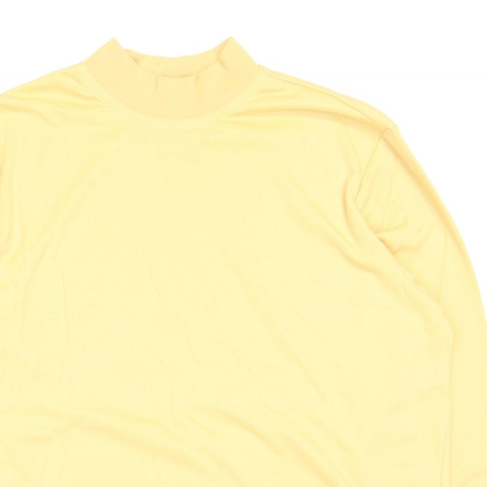 Black Pepper Womens Yellow Polyester Pullover Sweatshirt Size 16 Pullover