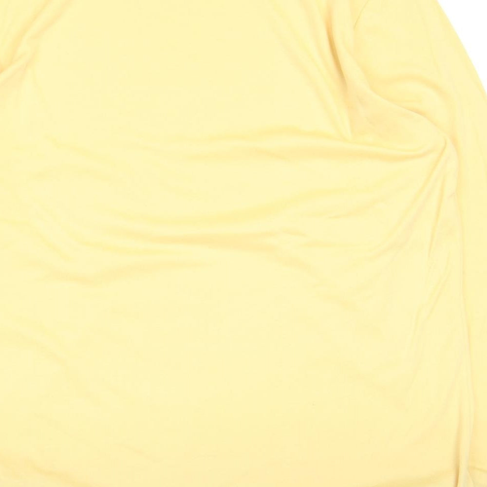 Black Pepper Womens Yellow Polyester Pullover Sweatshirt Size 16 Pullover