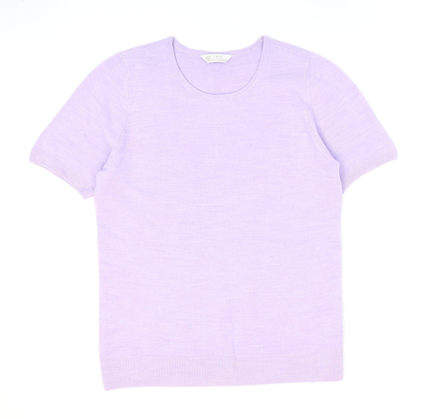 BHS Womens Purple Round Neck Acrylic Pullover Jumper Size 12