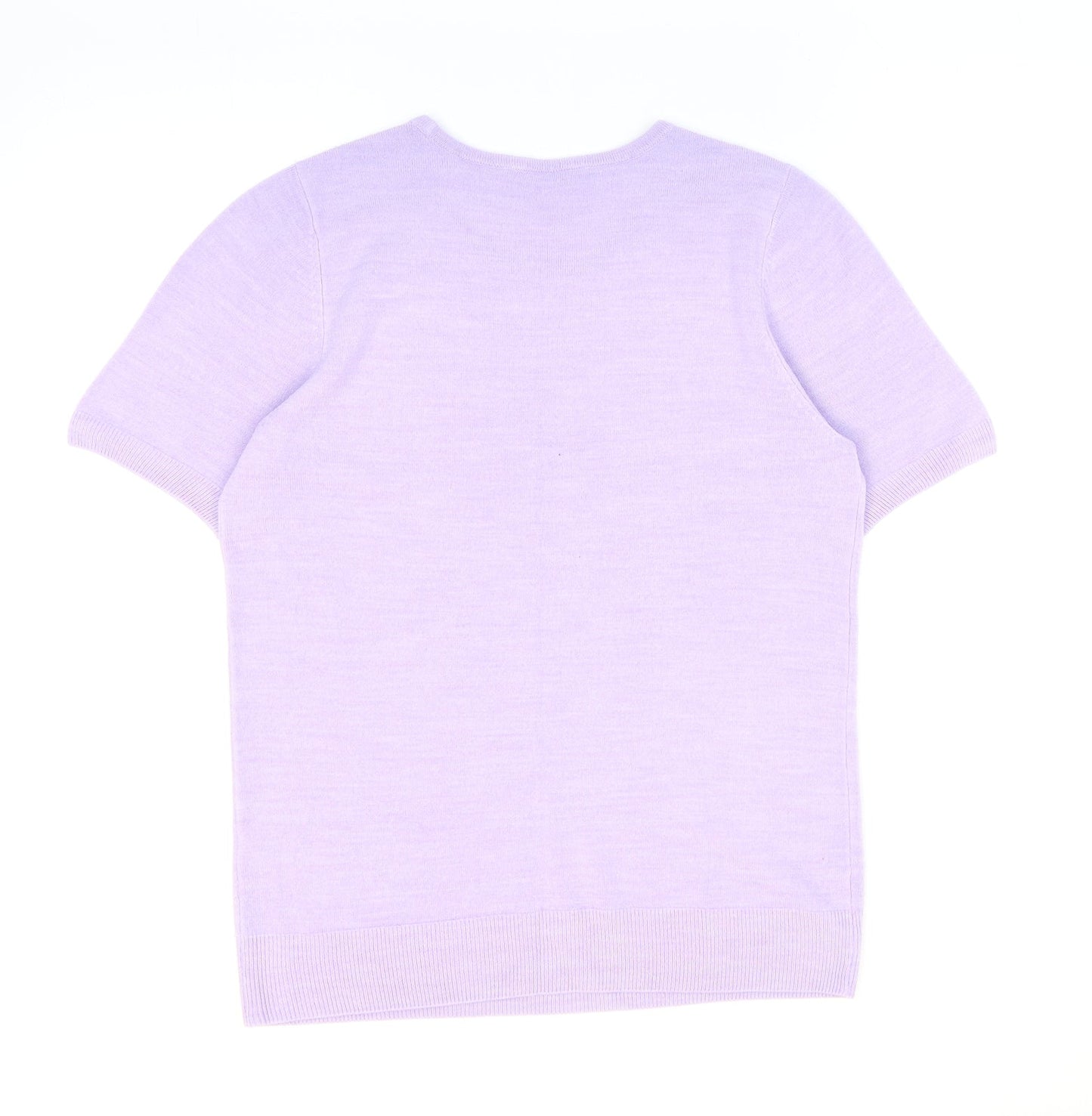 BHS Womens Purple Round Neck Acrylic Pullover Jumper Size 12