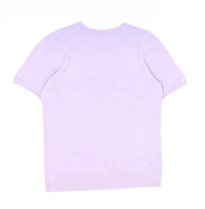 BHS Womens Purple Round Neck Acrylic Pullover Jumper Size 12