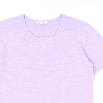 BHS Womens Purple Round Neck Acrylic Pullover Jumper Size 12