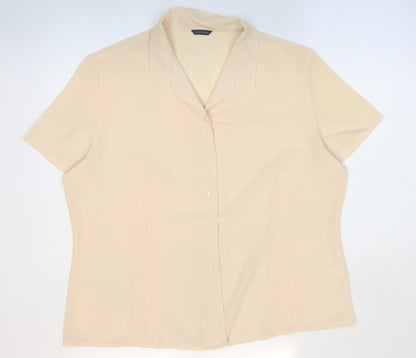 Womens UK Size 18 Debenhams Orange Basic Button-Up