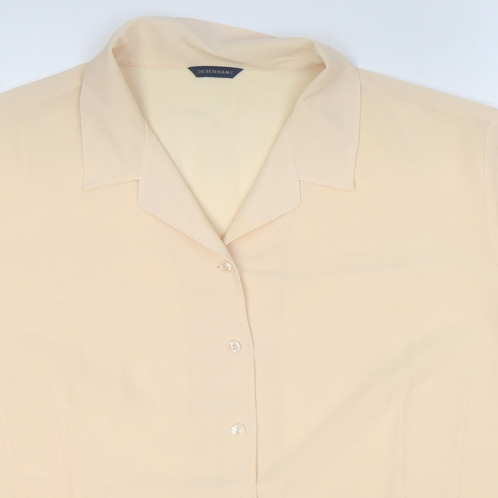 Womens UK Size 18 Debenhams Orange Basic Button-Up