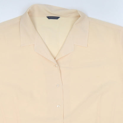 Womens UK Size 18 Debenhams Orange Basic Button-Up