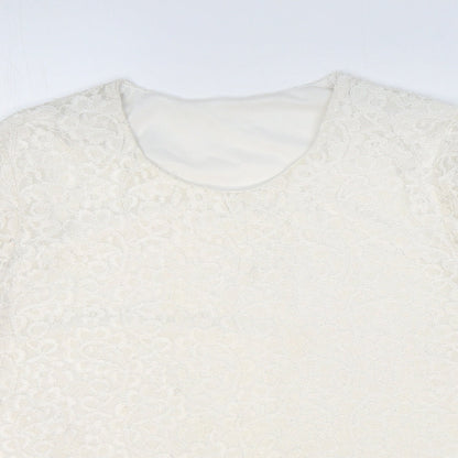 Womens UK Size 16 Preworn White Basic T-Shirt