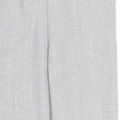Autonomy Womens Grey Herringbone Polyester Dress Pants Trousers Size 14 L26 in Regular