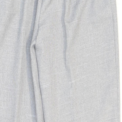 Autonomy Womens Grey Herringbone Polyester Dress Pants Trousers Size 14 L26 in Regular
