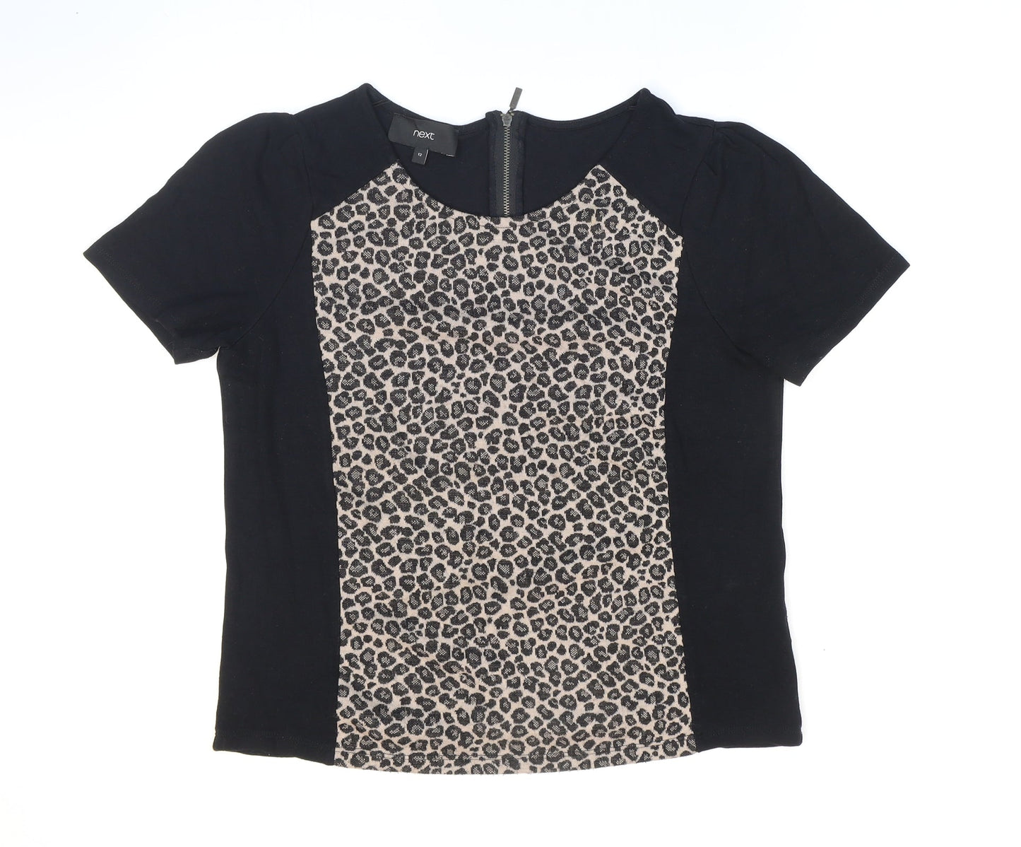 Womens UK Size 12 NEXT Black Basic T-Shirt