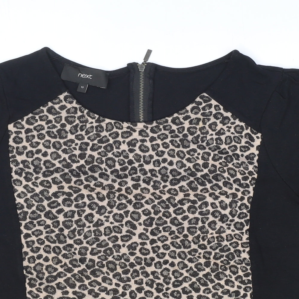 Womens UK Size 12 NEXT Black Basic T-Shirt