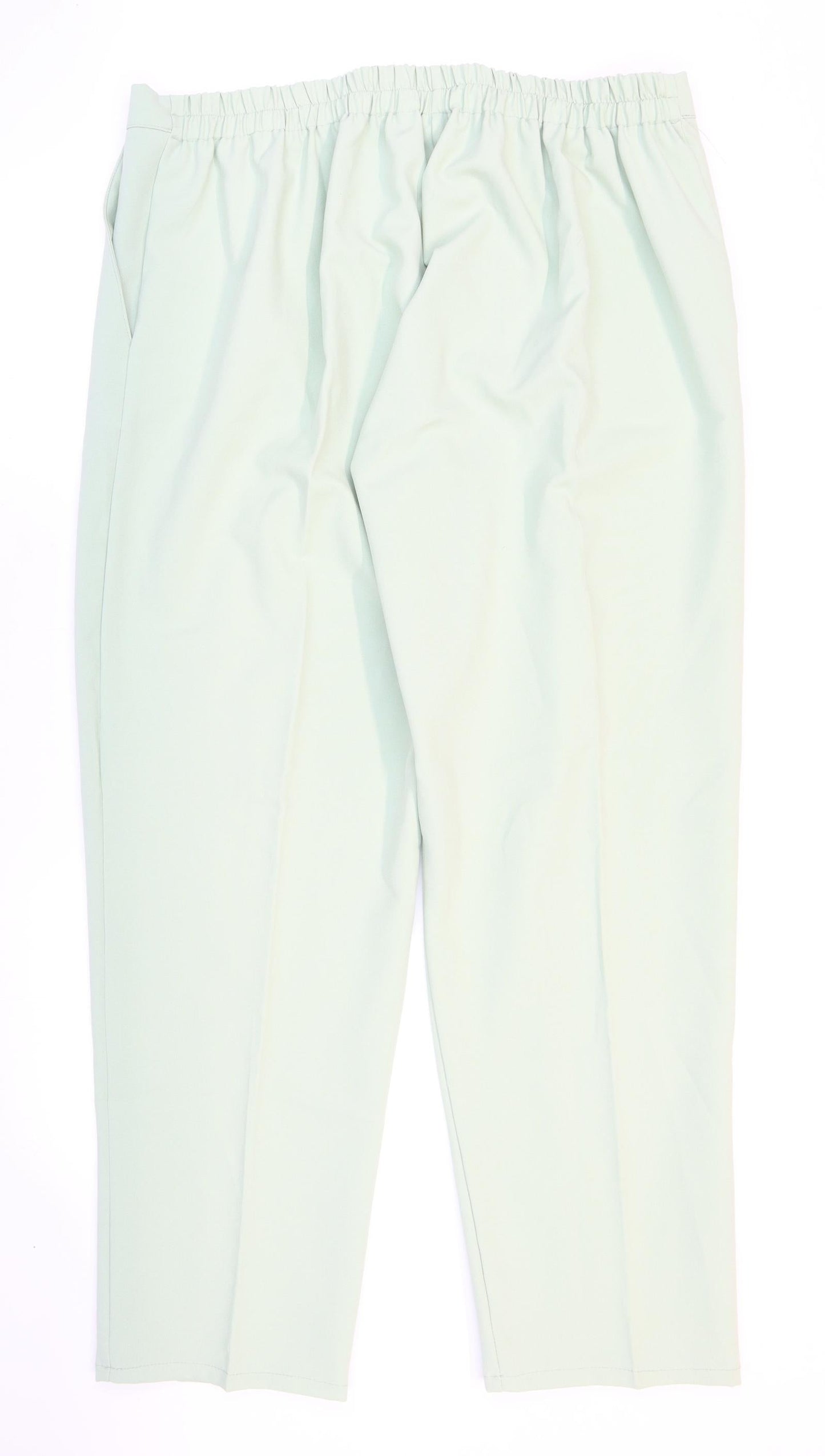 Womens UK Size 24 Preworn Regular Fit Carrot Green Trousers
