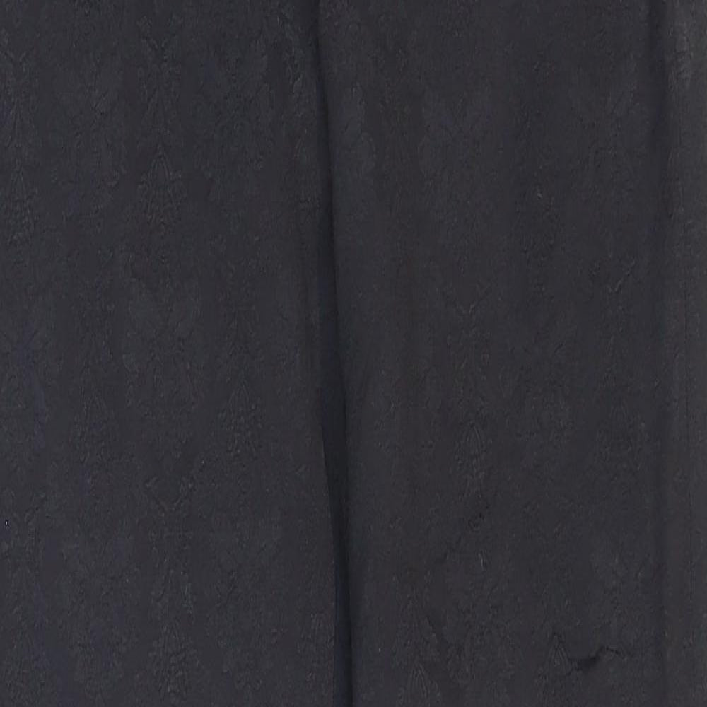 Womens UK Size 4 Zara Regular Fit Carrot Black Trousers
