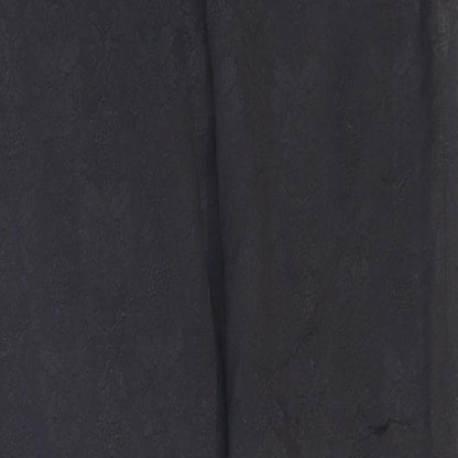Womens UK Size 4 Zara Regular Fit Carrot Black Trousers