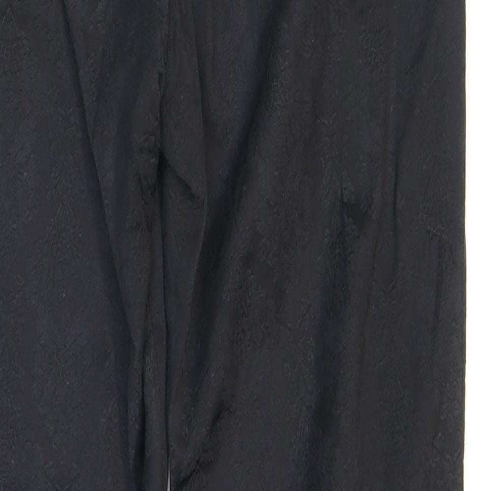 Womens UK Size 4 Zara Regular Fit Carrot Black Trousers