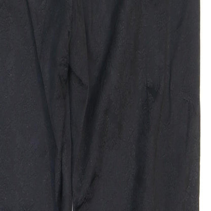 Womens UK Size 4 Zara Regular Fit Carrot Black Trousers