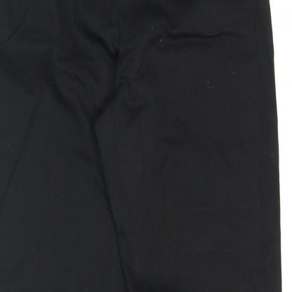 Primark Womens Black Cotton Dress Pants Trousers Size 12 L31 in Regular Zip