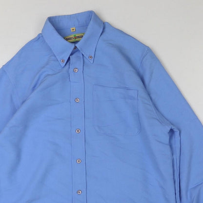 Mens UK Size M Charles Morgan Blue  Button-Up Long Sleeve Casual Shirt