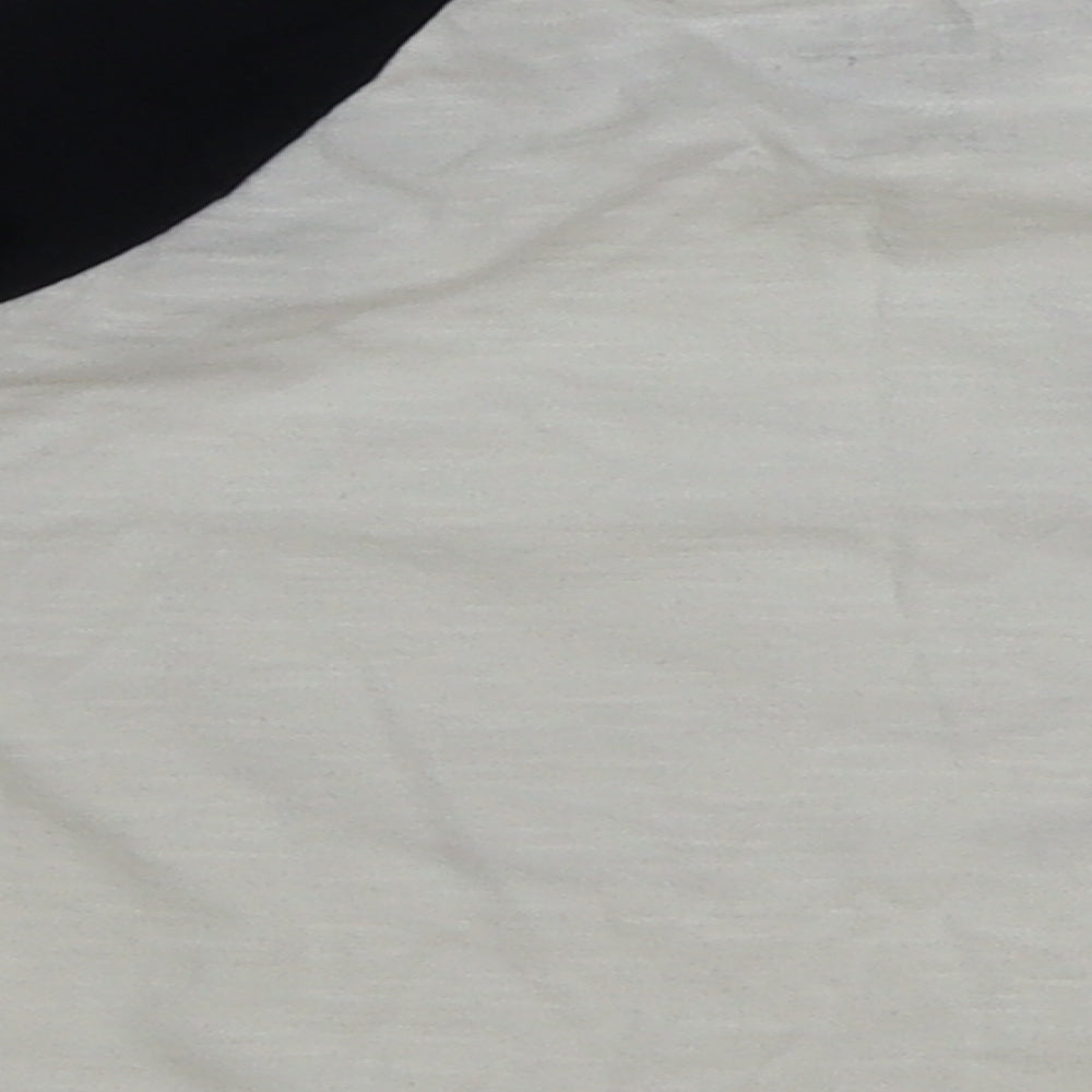 F&F Baby White Cotton Basic T-Shirt Size 9-12 Months Round Neck Pullover - D is for Dinosaur