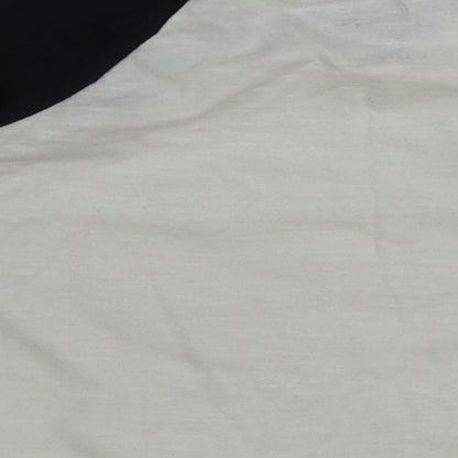 F&F Baby White Cotton Basic T-Shirt Size 9-12 Months Round Neck Pullover - D is for Dinosaur