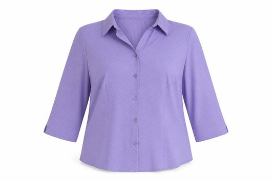 Womens UK Size 18 Bonmarche Purple Basic Button-Up