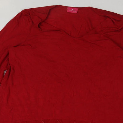 Womens UK Size M Together Red Tunic T-Shirt