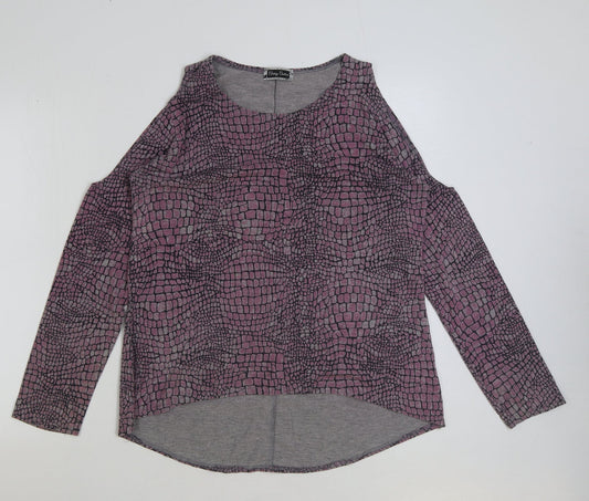 Womens UK Size S Cherry Couture Pink Basic T-Shirt