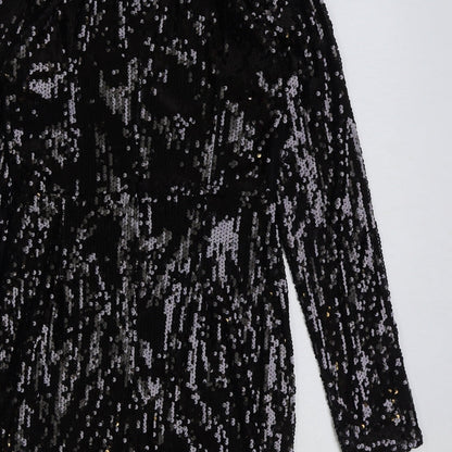 PRETTYLITTLETHING Womens Black Polyester Pencil Dress Size 8 Mock Neck Zip