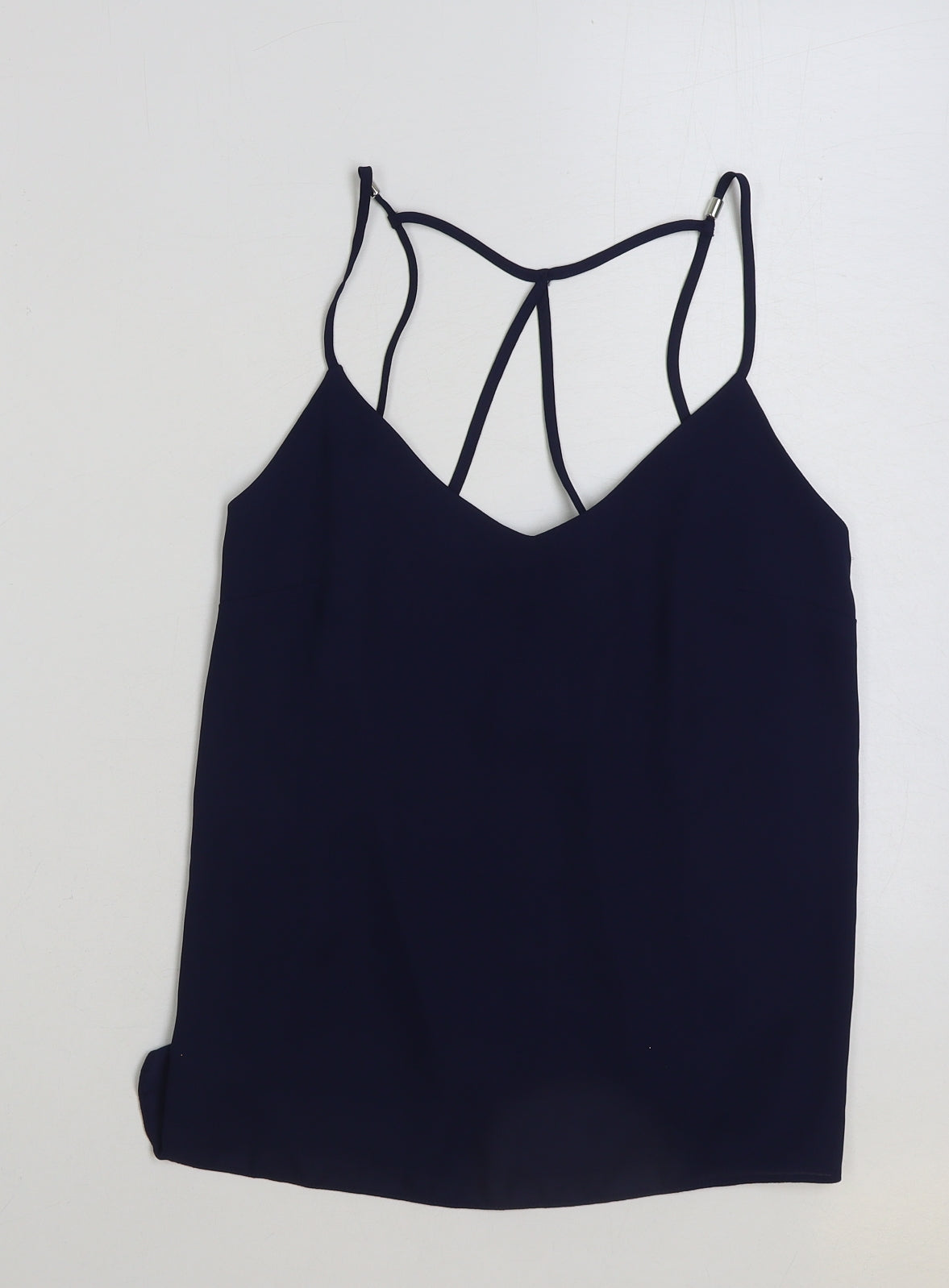 Lipsy Womens Blue Polyester Camisole Tank Size 10 V-Neck