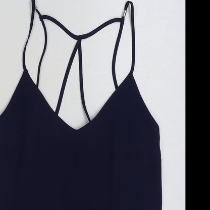 Lipsy Womens Blue Polyester Camisole Tank Size 10 V-Neck