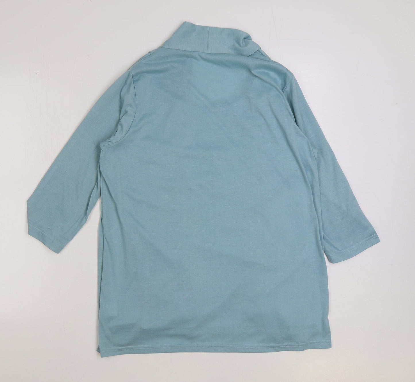 Womens UK Size 14 Gabriella Vicenza Blue Basic T-Shirt