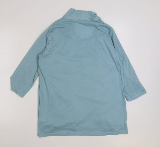Womens UK Size 14 Gabriella Vicenza Blue Basic T-Shirt