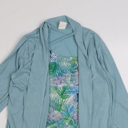 Womens UK Size 14 Gabriella Vicenza Blue Basic T-Shirt