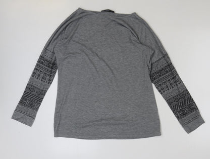 Womens UK Size M Zanzea Grey Basic T-Shirt