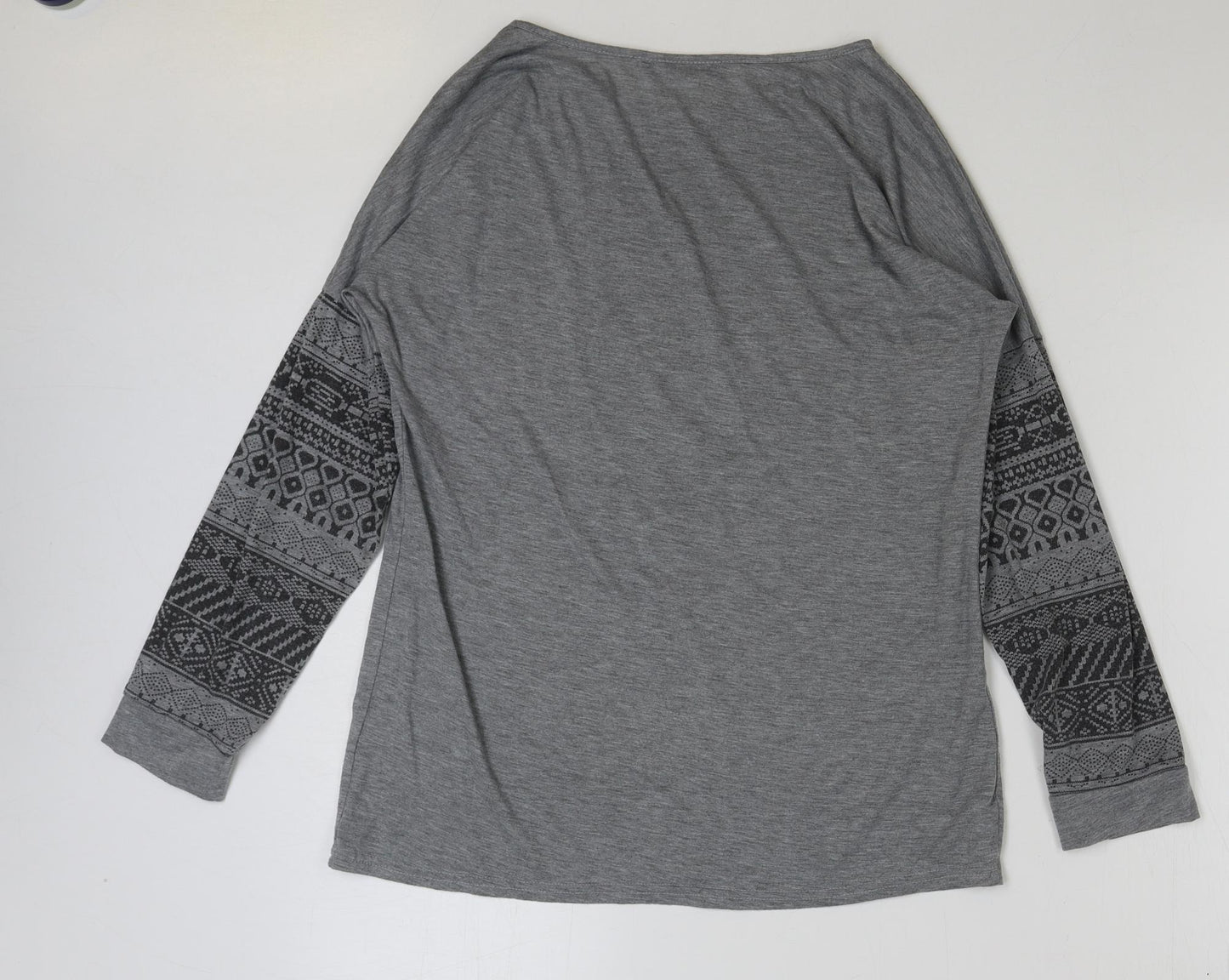 Womens UK Size M Zanzea Grey Basic T-Shirt