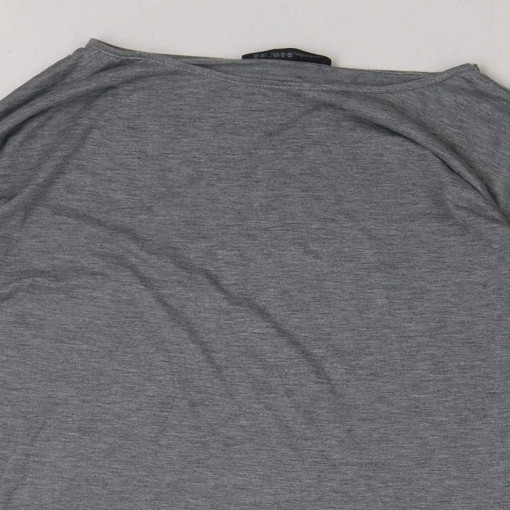 Womens UK Size M Zanzea Grey Basic T-Shirt