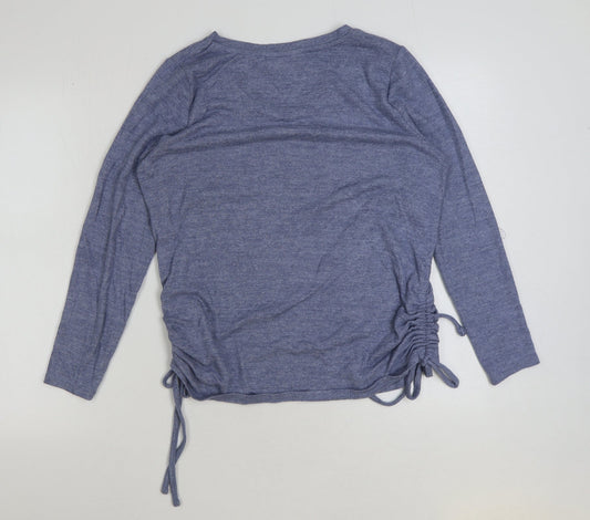George Womens Blue Round Neck Polyester Pullover Jumper Size 12