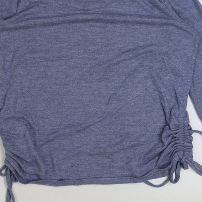 George Womens Blue Round Neck Polyester Pullover Jumper Size 12