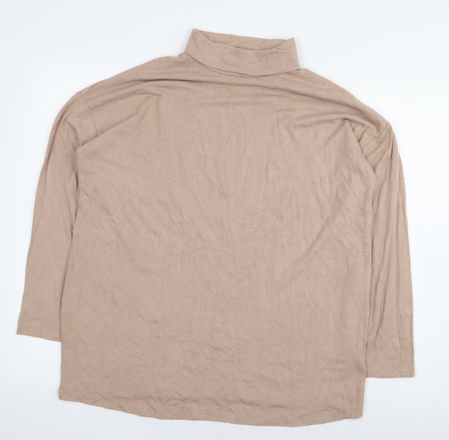 Womens UK Size 10 New Look Maternity Beige Basic T-Shirt