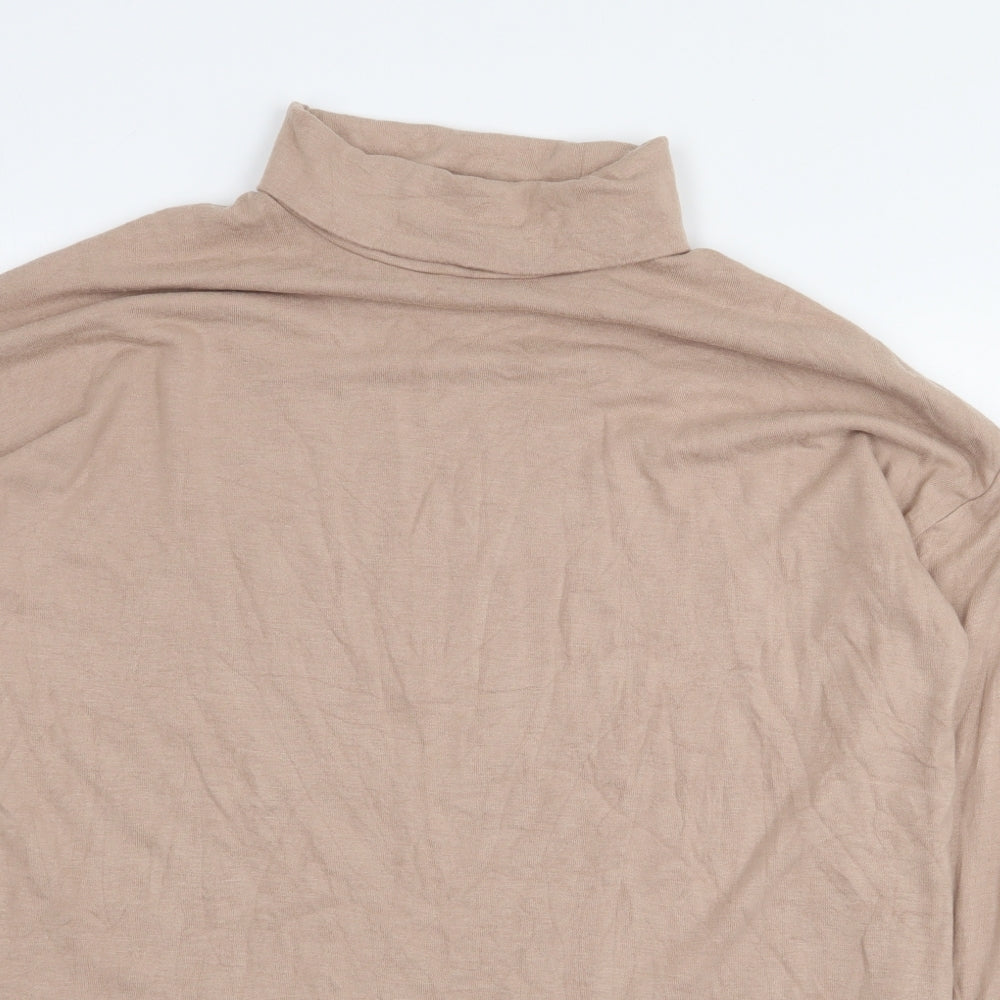 Womens UK Size 10 New Look Maternity Beige Basic T-Shirt