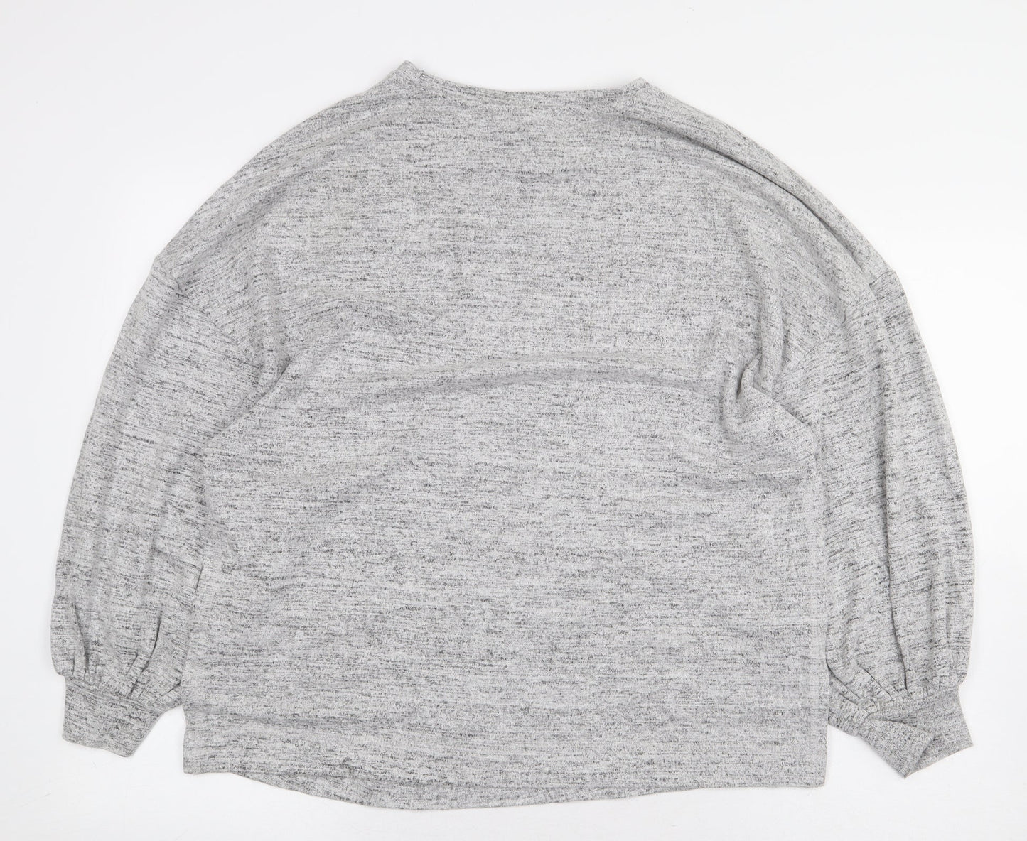 H&M Womens Grey Viscose Pullover Sweatshirt Size M Pullover - Side Slits