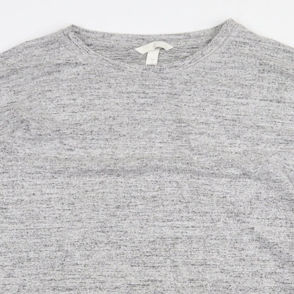 H&M Womens Grey Viscose Pullover Sweatshirt Size M Pullover - Side Slits