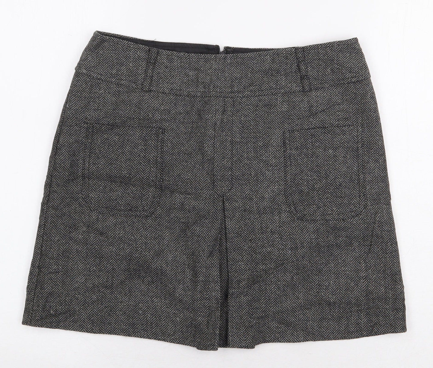 Be Beau Womens Grey Herringbone Polyester Cargo Set Size 10 Zip