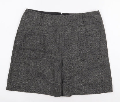 Be Beau Womens Grey Herringbone Polyester Cargo Set Size 10 Zip