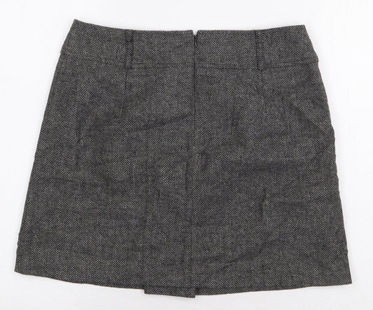 Be Beau Womens Grey Herringbone Polyester Cargo Set Size 10 Zip