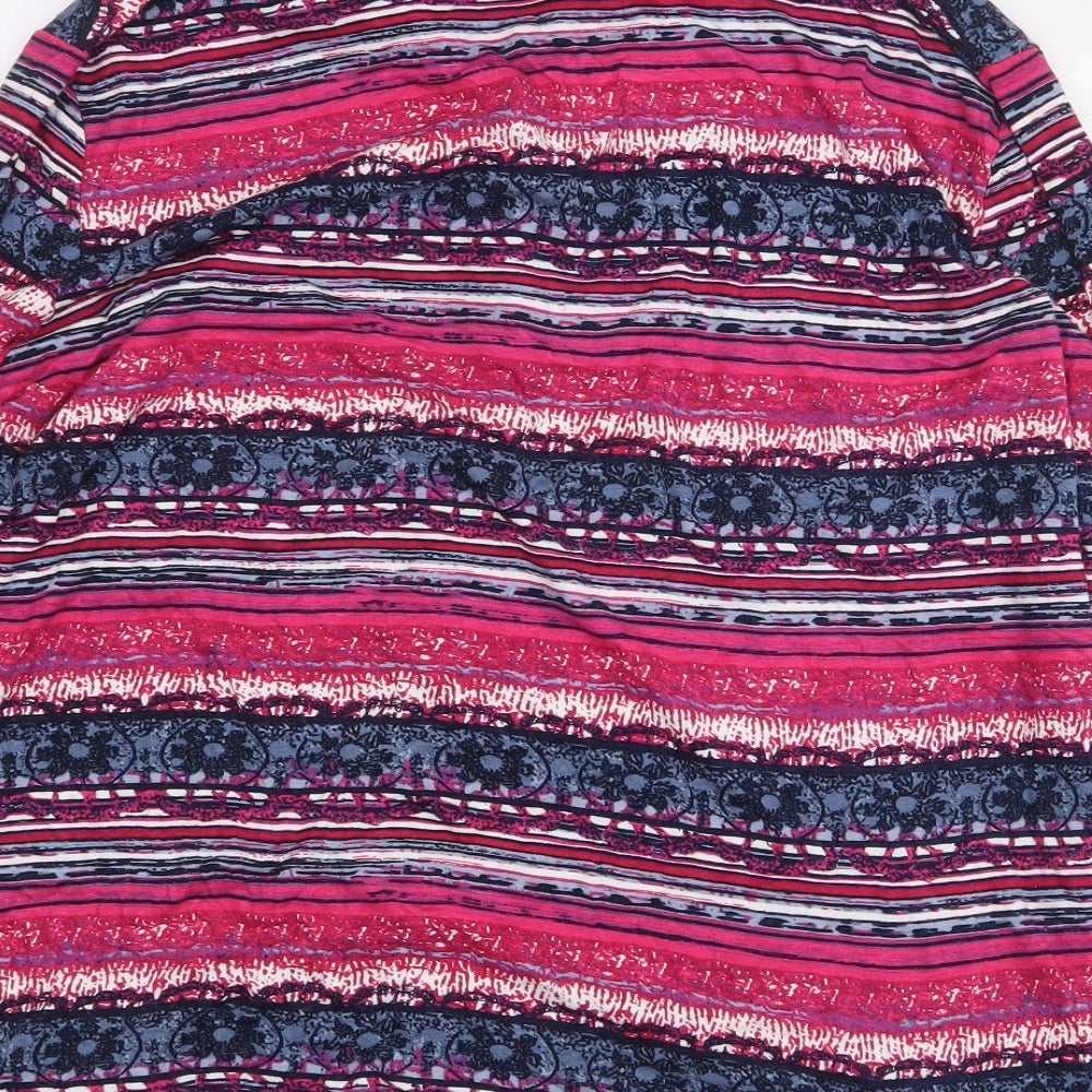 Womens UK Size L Anna Rose Pink Basic Button-Up