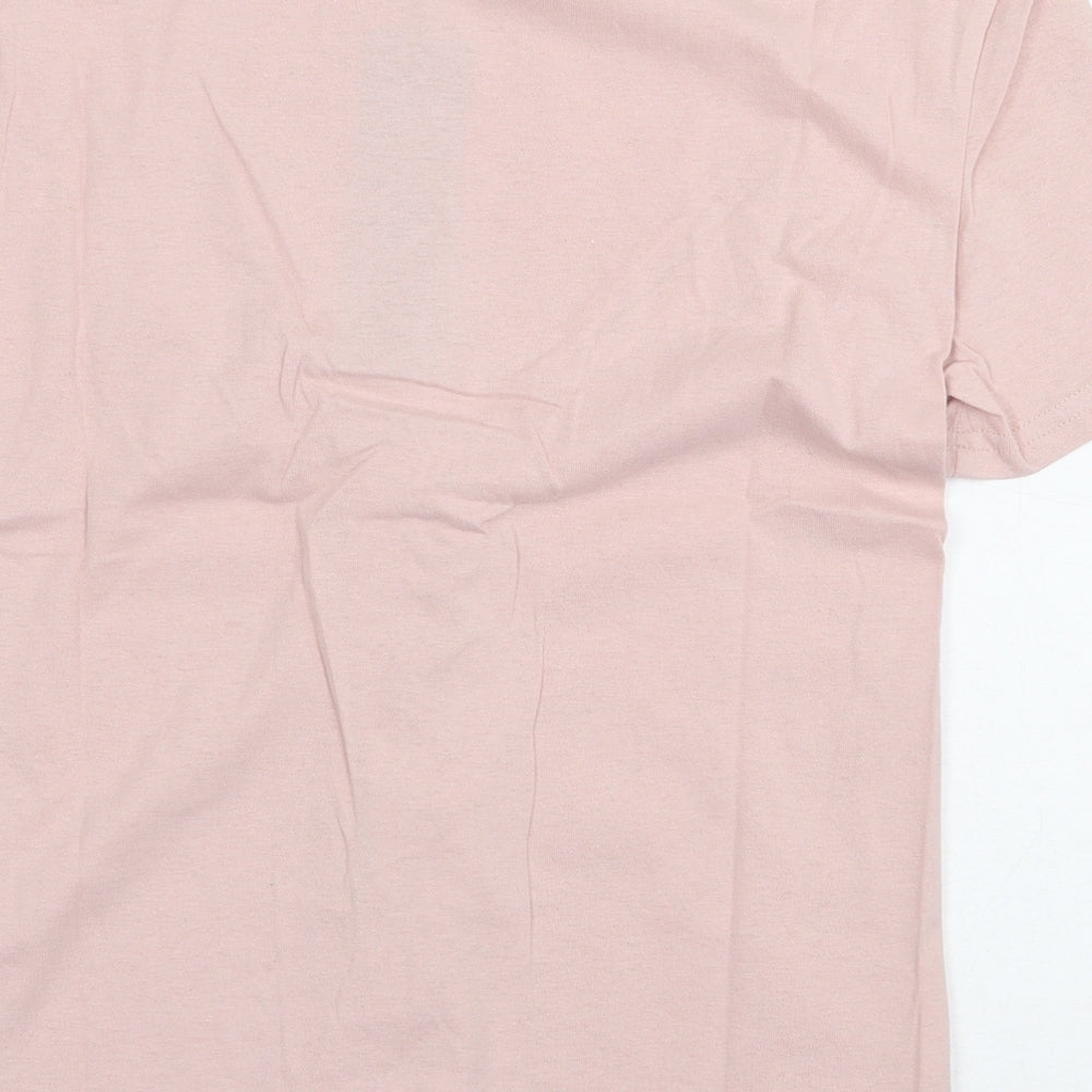 Womens UK Size S Eight Paris Pink Basic T-Shirt