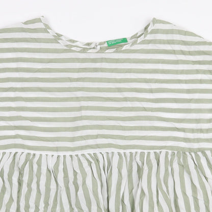 Womens UK Size L Preworn Green Basic Blouse