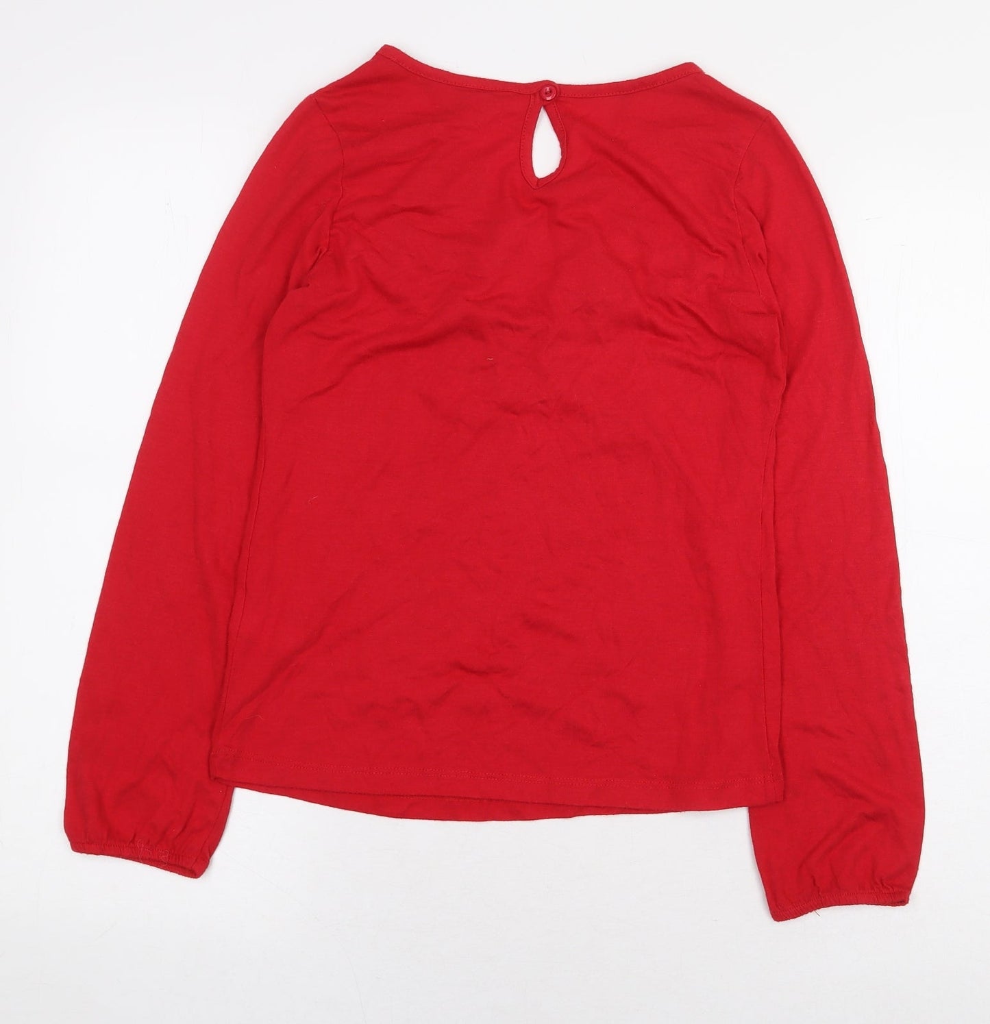 Womens UK Size 14 Red Herring Red Basic T-Shirt