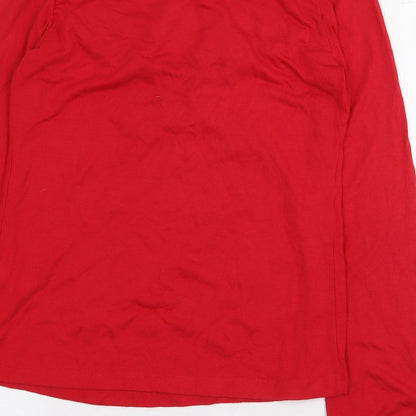 Womens UK Size 14 Red Herring Red Basic T-Shirt