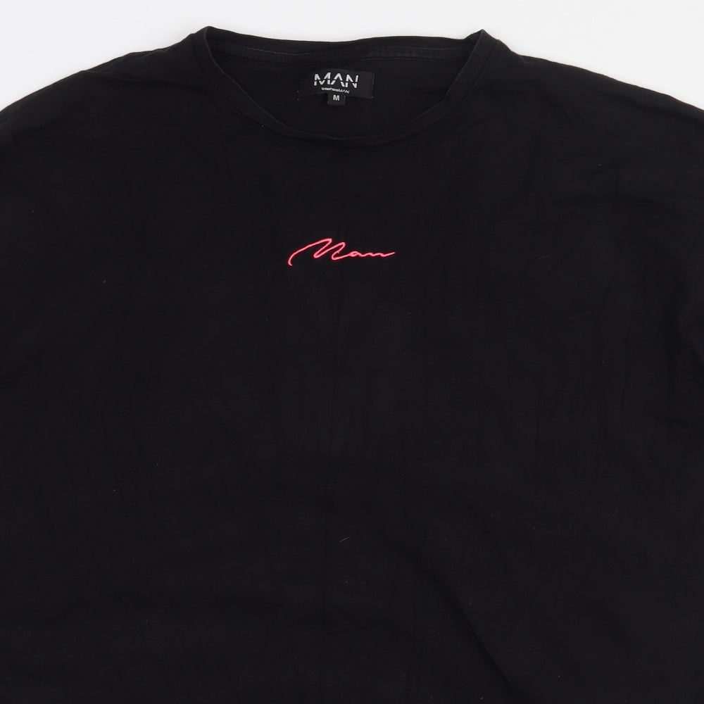 Mens UK Size M Boohoo Man Black  T-Shirt